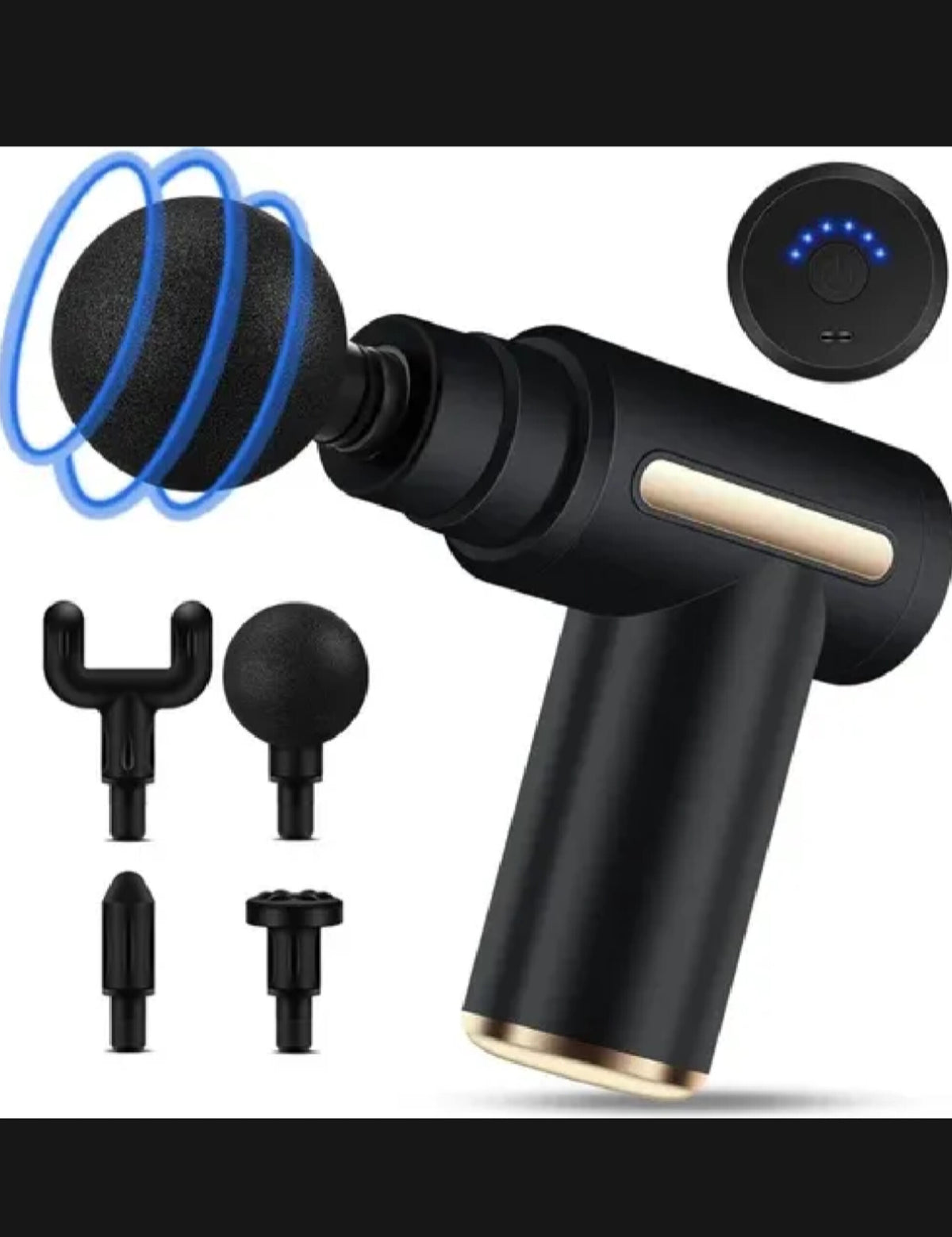 5-in-1 Rechargeable Body Massage Gun/Deep Tissue Muscle Pain Relaxation Tool Unisex