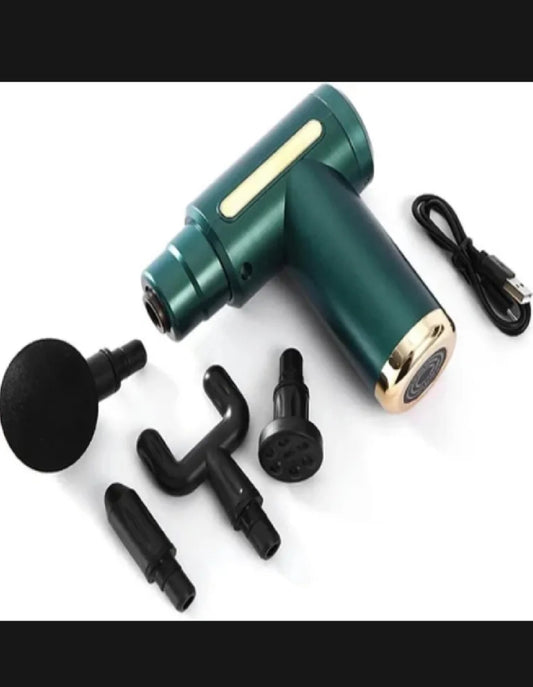 5-in-1 Rechargeable Body Massage Gun/Deep Tissue Muscle Pain Relaxation Tool Unisex